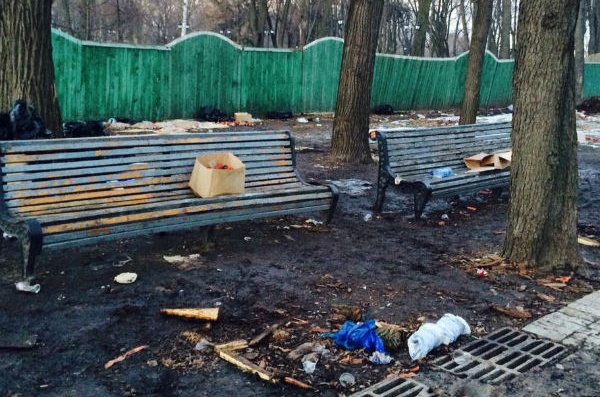 Милиция отказалась расследовать преступление “Антимайдана” в Мариинском парке